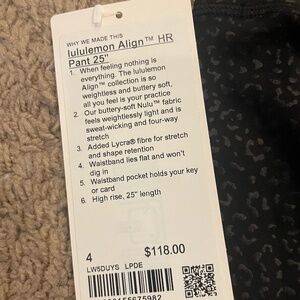 Brand new with tag lululemon align leggings